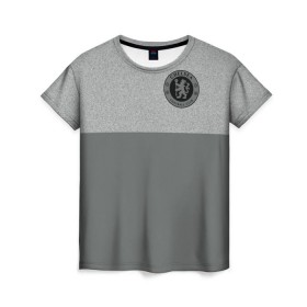 Женская футболка 3D с принтом Chelsea - Vintage style в Кировске, 100% полиэфир ( синтетическое хлопкоподобное полотно) | прямой крой, круглый вырез горловины, длина до линии бедер | челси