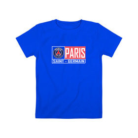 Детская футболка хлопок с принтом Paris Saint-Germain - New collections 2018 в Кировске, 100% хлопок | круглый вырез горловины, полуприлегающий силуэт, длина до линии бедер | psg | псж