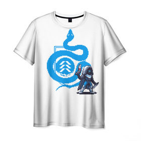 Мужская футболка 3D с принтом Snake в Кировске, 100% полиэфир | прямой крой, круглый вырез горловины, длина до линии бедер | destiny | destiny 2 | дестени