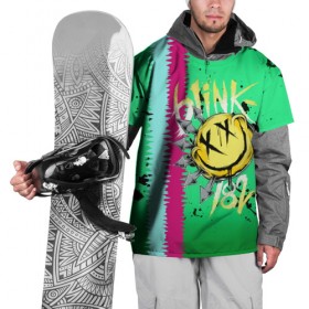 Накидка на куртку 3D с принтом Blink 182 в Кировске, 100% полиэстер |  | blink | альтернативный рок | блинк | зеленый | линии | марк хоппус | музыка | мэтт скиба | панк | панк рок | песни | полосы | поп панк | рок | скейт панк | смайл | трэвис баркер