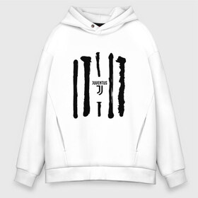 Мужское худи Oversize хлопок с принтом Juventus - Drawing paint (Collections 2018) в Кировске, френч-терри — 70% хлопок, 30% полиэстер. Мягкий теплый начес внутри —100% хлопок | боковые карманы, эластичные манжеты и нижняя кромка, капюшон на магнитной кнопке | juve | юве | ювентус