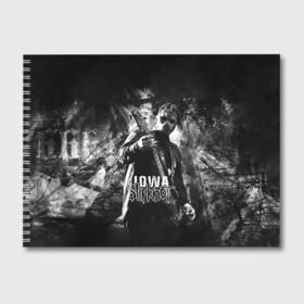 Альбом для рисования с принтом Slipknot iowa в Кировске, 100% бумага
 | матовая бумага, плотность 200 мг. | Тематика изображения на принте: slipknot | альтернативный метал | грув метал | комбинезон | маска | метал | мрачный | ню метал