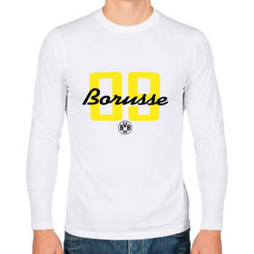 Мужской лонгслив хлопок с принтом Borussia Dortmund - Borusse 09 (New 2018 Design) в Кировске, 100% хлопок |  | боруссия дортмунд