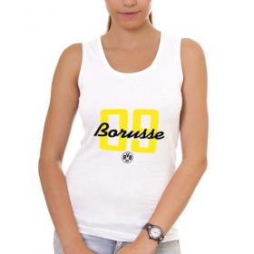 Женская майка хлопок с принтом Borussia Dortmund - Borusse 09 (New 2018 Design) в Кировске, 95% хлопок, 5% эластан |  | боруссия дортмунд