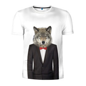 Мужская футболка 3D спортивная с принтом Волк в Кировске, 100% полиэстер с улучшенными характеристиками | приталенный силуэт, круглая горловина, широкие плечи, сужается к линии бедра | бабочка | волк | животные | костюм | природа | смокинг | собака