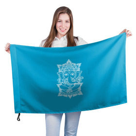 Флаг 3D с принтом India в Кировске, 100% полиэстер | плотность ткани — 95 г/м2, размер — 67 х 109 см. Принт наносится с одной стороны | india | будда | буддизм | индия | символика индии | слон | хинди