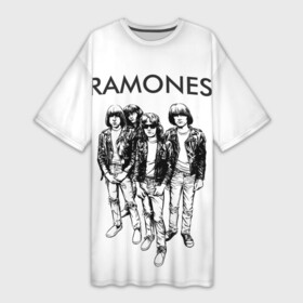 Платье-футболка 3D с принтом Рамонс в Кировске,  |  | ramones | панк | рамонс | рок