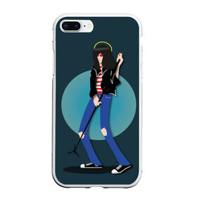 Чехол для iPhone 7Plus/8 Plus матовый с принтом Джоуи в Кировске, Силикон | Область печати: задняя сторона чехла, без боковых панелей | punk | ramones | rock | панк | рамонс | рок