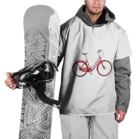 Накидка на куртку 3D с принтом Велосипед в Кировске, 100% полиэстер |  | bicycle | байсикл | велик | красный | москва | педали