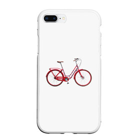 Чехол для iPhone 7Plus/8 Plus матовый с принтом Велосипед в Кировске, Силикон | Область печати: задняя сторона чехла, без боковых панелей | bicycle | байсикл | велик | красный | москва | педали