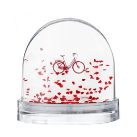 Водяной шар с принтом Велосипед в Кировске, Пластик | Изображение внутри шара печатается на глянцевой фотобумаге с двух сторон | bicycle | байсикл | велик | красный | москва | педали