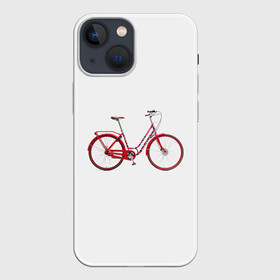 Чехол для iPhone 13 mini с принтом Велосипед в Кировске,  |  | Тематика изображения на принте: bicycle | байсикл | велик | красный | москва | педали