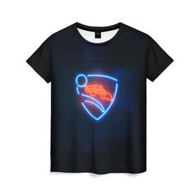 Женская футболка 3D с принтом Rocket League в Кировске, 100% полиэфир ( синтетическое хлопкоподобное полотно) | прямой крой, круглый вырез горловины, длина до линии бедер | rocket league