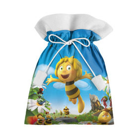 Подарочный 3D мешок с принтом Пчелка Майя в Кировске, 100% полиэстер | Размер: 29*39 см | вилли | майя | мая | пчелка | пчёлка майя | флип