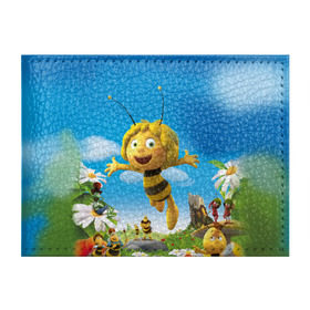 Обложка для студенческого билета с принтом Пчелка Майя в Кировске, натуральная кожа | Размер: 11*8 см; Печать на всей внешней стороне | Тематика изображения на принте: вилли | майя | мая | пчелка | пчёлка майя | флип