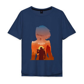 Мужская футболка хлопок Oversize с принтом BIOSHOCK INFINITE в Кировске, 100% хлопок | свободный крой, круглый ворот, “спинка” длиннее передней части | биошок | инфинит