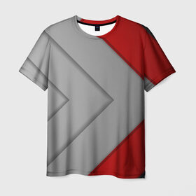 Мужская футболка 3D с принтом Gray arrows в Кировске, 100% полиэфир | прямой крой, круглый вырез горловины, длина до линии бедер | абстракция | геометрия | текстура
