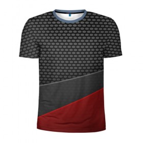 Мужская футболка 3D спортивная с принтом Grid в Кировске, 100% полиэстер с улучшенными характеристиками | приталенный силуэт, круглая горловина, широкие плечи, сужается к линии бедра | абстракция | сетка | текстура