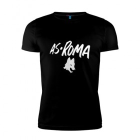 Мужская футболка премиум с принтом A S Roma - White Graphic в Кировске, 92% хлопок, 8% лайкра | приталенный силуэт, круглый вырез ворота, длина до линии бедра, короткий рукав | 