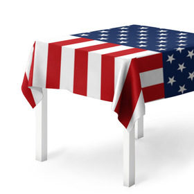 Скатерть 3D с принтом Флаг США в Кировске, 100% полиэстер (ткань не мнется и не растягивается) | Размер: 150*150 см | flag | usa | патриотизм | сша | флаг