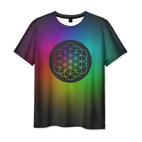 Мужская футболка 3D с принтом Coldplay в Кировске, 100% полиэфир | прямой крой, круглый вырез горловины, длина до линии бедер | cold play | rock | колд плей | колд плэй | колдплей | колдплэй | рок