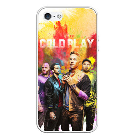 Чехол для iPhone 5/5S матовый с принтом Coldplay в Кировске, Силикон | Область печати: задняя сторона чехла, без боковых панелей | cold play | rock | колд плей | колд плэй | колдплей | колдплэй | рок