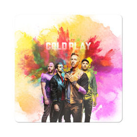 Магнит виниловый Квадрат с принтом Coldplay в Кировске, полимерный материал с магнитным слоем | размер 9*9 см, закругленные углы | cold play | rock | колд плей | колд плэй | колдплей | колдплэй | рок