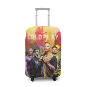 Чехол для чемодана 3D с принтом Coldplay в Кировске, 86% полиэфир, 14% спандекс | двустороннее нанесение принта, прорези для ручек и колес | cold play | rock | колд плей | колд плэй | колдплей | колдплэй | рок