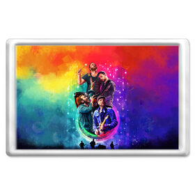 Магнит 45*70 с принтом Coldplay в Кировске, Пластик | Размер: 78*52 мм; Размер печати: 70*45 | 