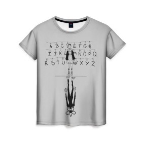 Женская футболка 3D с принтом Лампочки в Кировске, 100% полиэфир ( синтетическое хлопкоподобное полотно) | прямой крой, круглый вырез горловины, длина до линии бедер | stranger things | гирлянда | очень странные дела