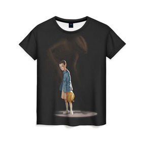 Женская футболка 3D с принтом Monster в Кировске, 100% полиэфир ( синтетическое хлопкоподобное полотно) | прямой крой, круглый вырез горловины, длина до линии бедер | stranger things | очень странные дела