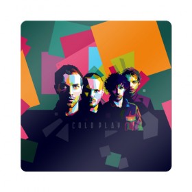 Магнит виниловый Квадрат с принтом Coldplay в Кировске, полимерный материал с магнитным слоем | размер 9*9 см, закругленные углы | cold play | rock | колд плей | колд плэй | колдплей | колдплэй | рок