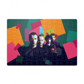 Пазл магнитный 126 элементов с принтом Coldplay в Кировске, полимерный материал с магнитным слоем | 126 деталей, размер изделия —  180*270 мм | cold play | rock | колд плей | колд плэй | колдплей | колдплэй | рок