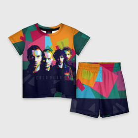 Детский костюм с шортами 3D с принтом Coldplay в Кировске,  |  | cold play | rock | колд плей | колд плэй | колдплей | колдплэй | рок