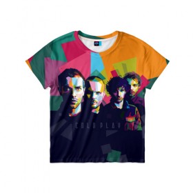 Детская футболка 3D с принтом Coldplay в Кировске, 100% гипоаллергенный полиэфир | прямой крой, круглый вырез горловины, длина до линии бедер, чуть спущенное плечо, ткань немного тянется | Тематика изображения на принте: cold play | rock | колд плей | колд плэй | колдплей | колдплэй | рок
