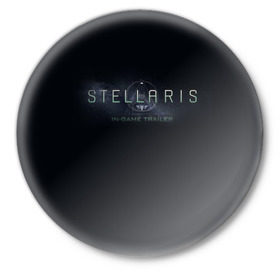 Значок с принтом Stellaris в Кировске,  металл | круглая форма, металлическая застежка в виде булавки | stellaris