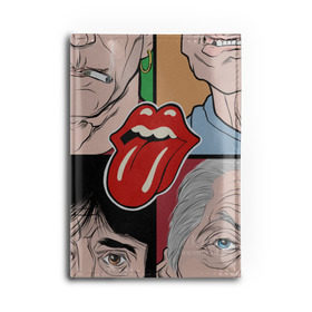 Обложка для автодокументов с принтом Rolling Stones в Кировске, натуральная кожа |  размер 19,9*13 см; внутри 4 больших “конверта” для документов и один маленький отдел — туда идеально встанут права | beatles | rolling stones | битлз | блюз | мик джаггер | музыка | рок | рок н ролл | роллинг стоунз