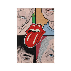 Обложка для паспорта матовая кожа с принтом Rolling Stones в Кировске, натуральная матовая кожа | размер 19,3 х 13,7 см; прозрачные пластиковые крепления | beatles | rolling stones | битлз | блюз | мик джаггер | музыка | рок | рок н ролл | роллинг стоунз