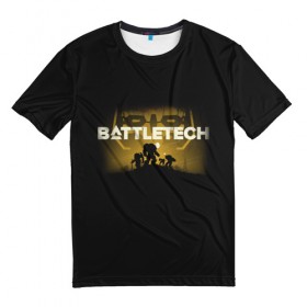Мужская футболка 3D с принтом BattleTech 2 в Кировске, 100% полиэфир | прямой крой, круглый вырез горловины, длина до линии бедер | Тематика изображения на принте: battletech