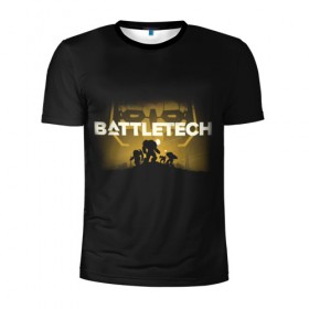 Мужская футболка 3D спортивная с принтом BattleTech 2 в Кировске, 100% полиэстер с улучшенными характеристиками | приталенный силуэт, круглая горловина, широкие плечи, сужается к линии бедра | Тематика изображения на принте: battletech