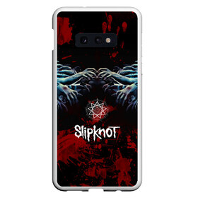 Чехол для Samsung S10E с принтом Slipknot руки зомби в Кировске, Силикон | Область печати: задняя сторона чехла, без боковых панелей | slipknot | альтернативный метал | андерс | брызги | грув метал | капли | колсефни | кори | кровь | метал | ню метал | ок | слипкнот | тейлор