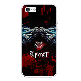 Чехол для iPhone 5/5S матовый с принтом Slipknot руки зомби в Кировске, Силикон | Область печати: задняя сторона чехла, без боковых панелей | slipknot | альтернативный метал | андерс | брызги | грув метал | капли | колсефни | кори | кровь | метал | ню метал | ок | слипкнот | тейлор