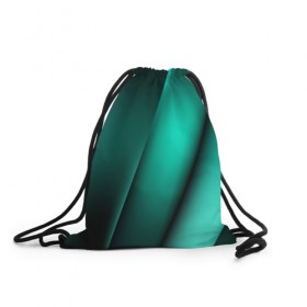 Рюкзак-мешок 3D с принтом Emerald lines в Кировске, 100% полиэстер | плотность ткани — 200 г/м2, размер — 35 х 45 см; лямки — толстые шнурки, застежка на шнуровке, без карманов и подкладки | абстракция | геометрия | зеленый