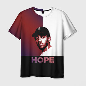 Мужская футболка 3D с принтом Hope Kendrick Lamar в Кировске, 100% полиэфир | прямой крой, круглый вырез горловины, длина до линии бедер | k dot | kendrick lamar | город | дакворт | здания | кендрик | комптон | король хип хопа | ламар | музыкант | надежда | надпись | певец | репер | хип хоп