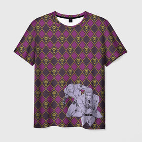 Мужская футболка 3D с принтом Killer Queen x Kira Yoshikage в Кировске, 100% полиэфир | прямой крой, круглый вырез горловины, длина до линии бедер | jojo | killer queen | kira yoshikage