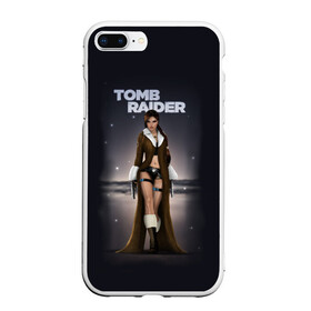 Чехол для iPhone 7Plus/8 Plus матовый с принтом TOMB RAIDER в Кировске, Силикон | Область печати: задняя сторона чехла, без боковых панелей | game | girl | gun | lara croft | tomb raider | девушка | игра | оружие | пистолет