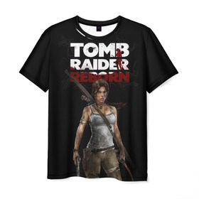 Мужская футболка 3D с принтом TOMB RAIDER в Кировске, 100% полиэфир | прямой крой, круглый вырез горловины, длина до линии бедер | game | girl | gun | lara croft | tomb raider | девушка | игра | оружие | пистолет