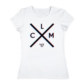 Женская футболка хлопок с принтом LCM 17 в Кировске, 100% хлопок | прямой крой, круглый вырез горловины, длина до линии бедер, слегка спущенное плечо | lcm 17 | low cars meet | saint p stance unity