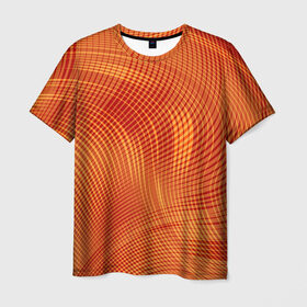 Мужская футболка 3D с принтом Abstract waves в Кировске, 100% полиэфир | прямой крой, круглый вырез горловины, длина до линии бедер | 