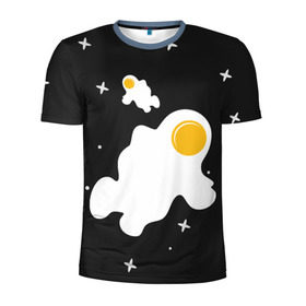 Мужская футболка 3D спортивная с принтом Космические яйца в Кировске, 100% полиэстер с улучшенными характеристиками | приталенный силуэт, круглая горловина, широкие плечи, сужается к линии бедра | галактика | звезды | ночь | яичница